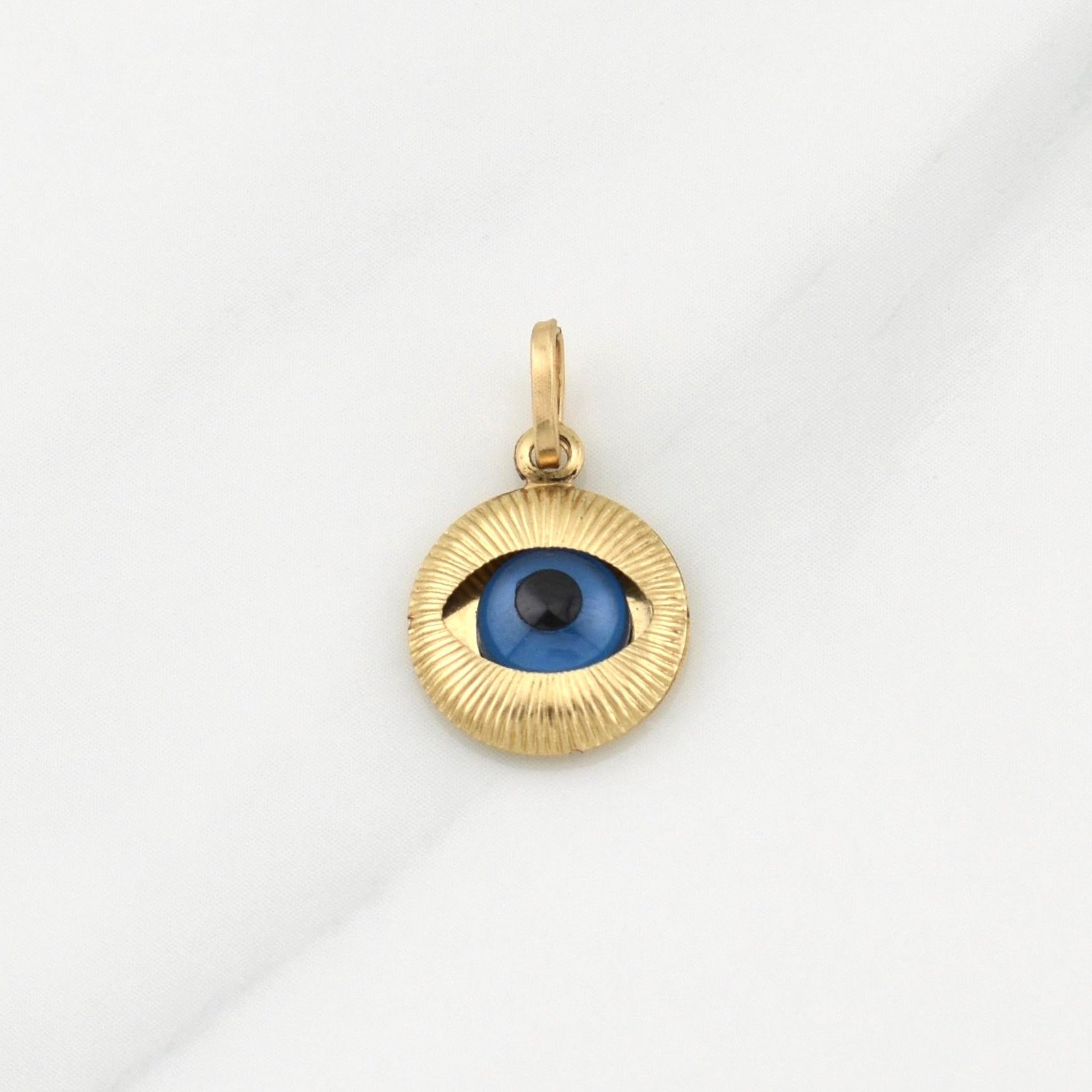Dije Ojo Turco 0.95g / 3/4 in Oro Amarillo 18K