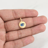 Dije Ojo Turco 1g / 3/4 in Oro Amarillo 18K