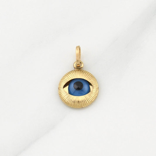 Dije Ojo Turco 0.95g / 3/4 in Oro Amarillo 18K