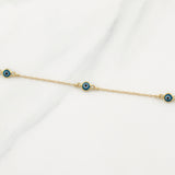 Pulso Ojo Turco 1.55g / 7 1/4 in / 5mm Oro Amarillo 18K