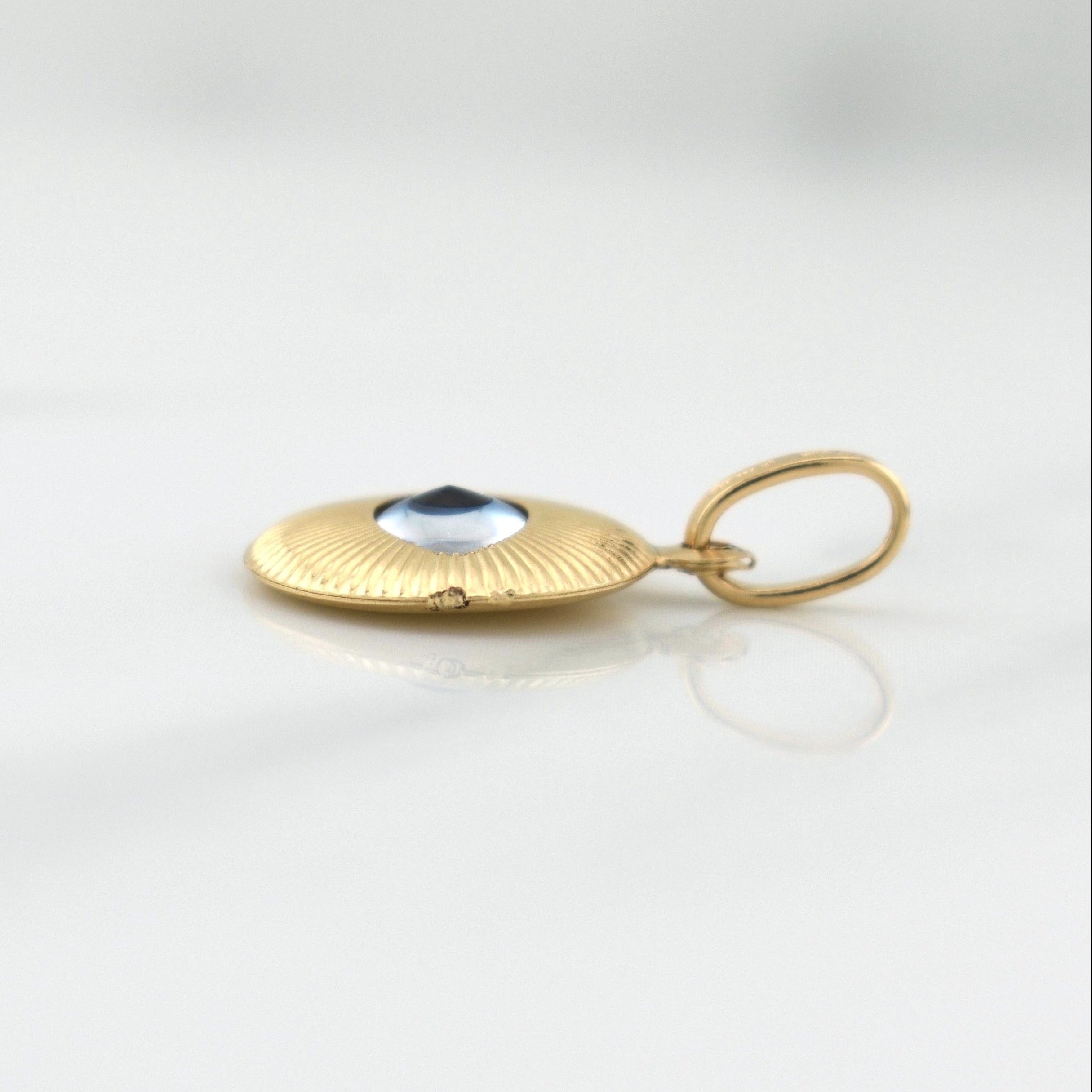 Dije Ojo Turco 1g / 3/4 in Oro Amarillo 18K