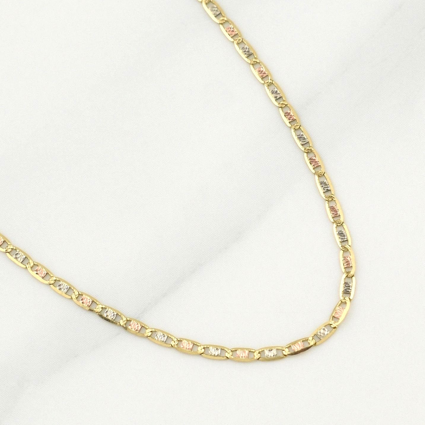 Flat Mariner Chain 1.45g / 20 in / 1.35mm Three Golds 18K