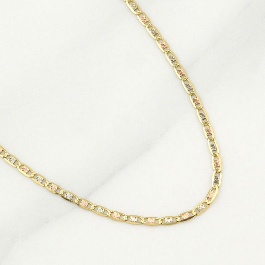 Cadena Escalera Plana 1.45g / 20 in / 1.35mm Tres Oros 18K
