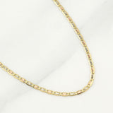Flat Mariner Chain 1.45g / 20 in / 1.35mm Three Golds 18K