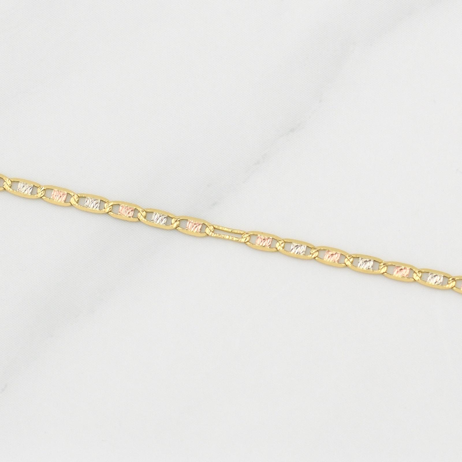 Cadena Escalera Plana 1.95g / 20 in / 1.5mm Tres Oros 18K