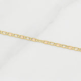 Cadena Escalera Plana 1.95g / 20 in / 1.5mm Tres Oros 18K