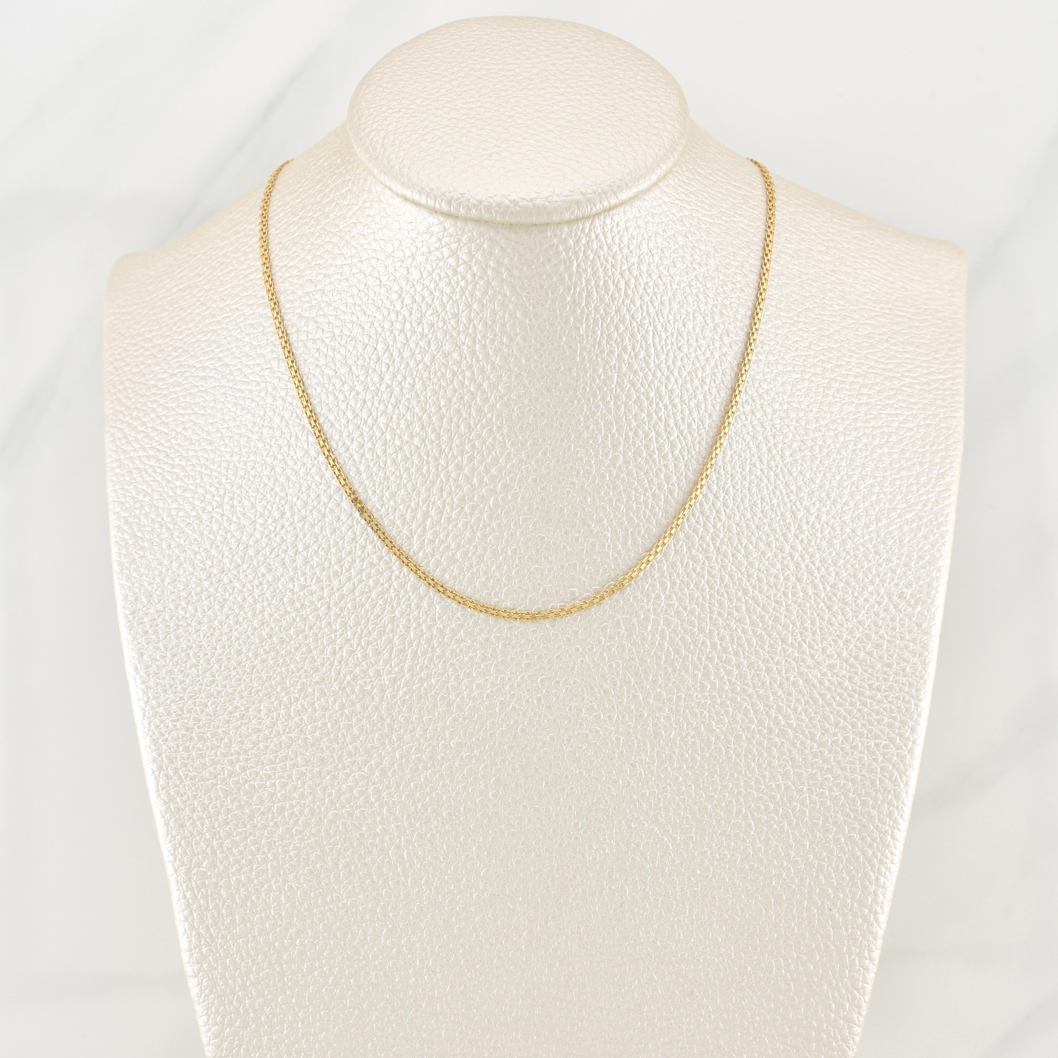 Cadena China 2.05g / 16 in / 1.5mm Oro Amarillo 18K