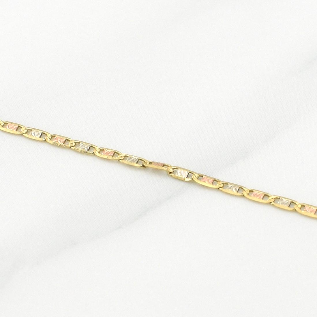 Flat Mariner Chain 1.45g / 20 in / 1.35mm Three Golds 18K