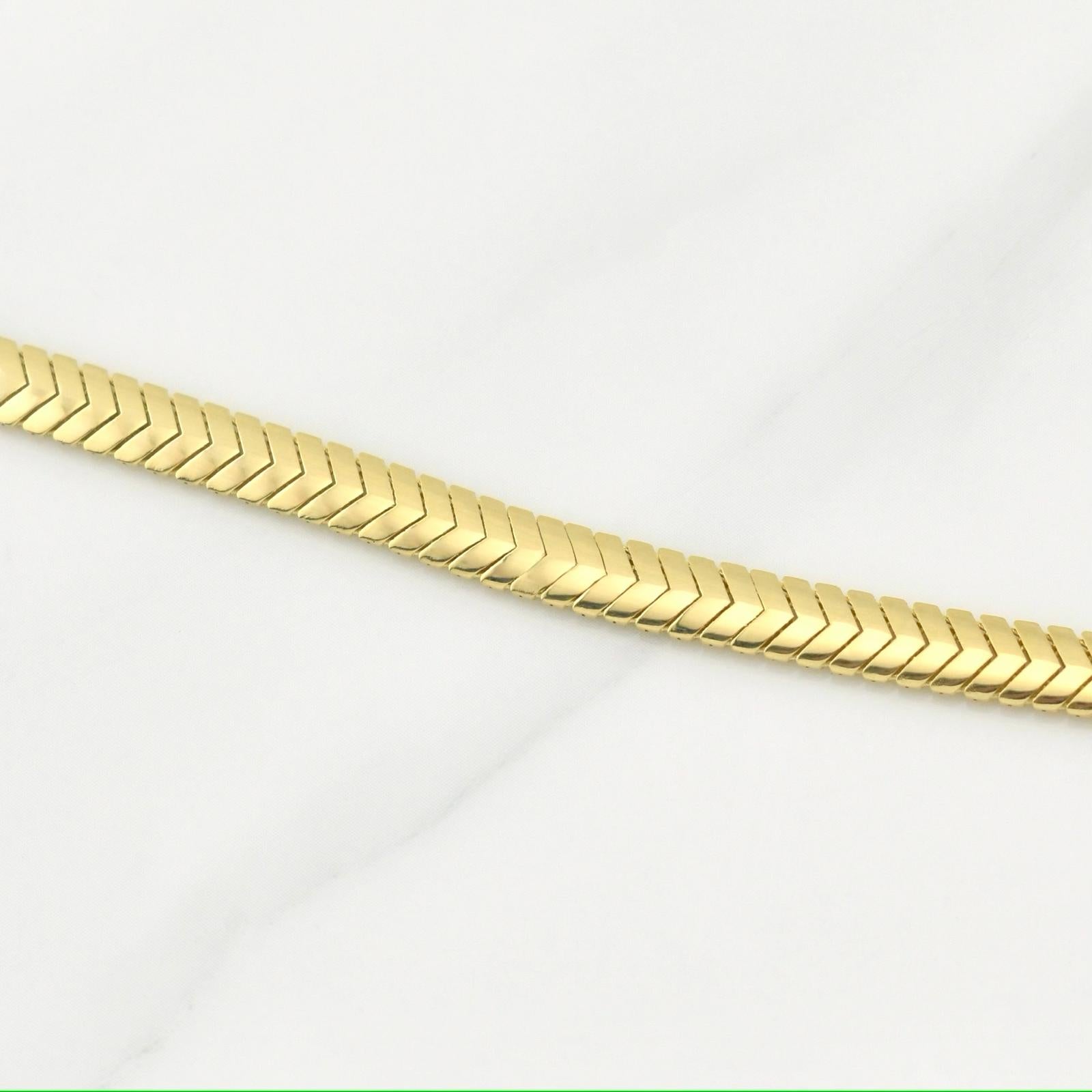 Flat Snake Bracelet Monaco 6.25g / 7 1/2 in / 5mm Yellow Gold 18K