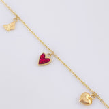 Tobillera Aro Seguido Figuras 3.7gr / 10 1/4 in / 2mm Oro Amarillo 18K
