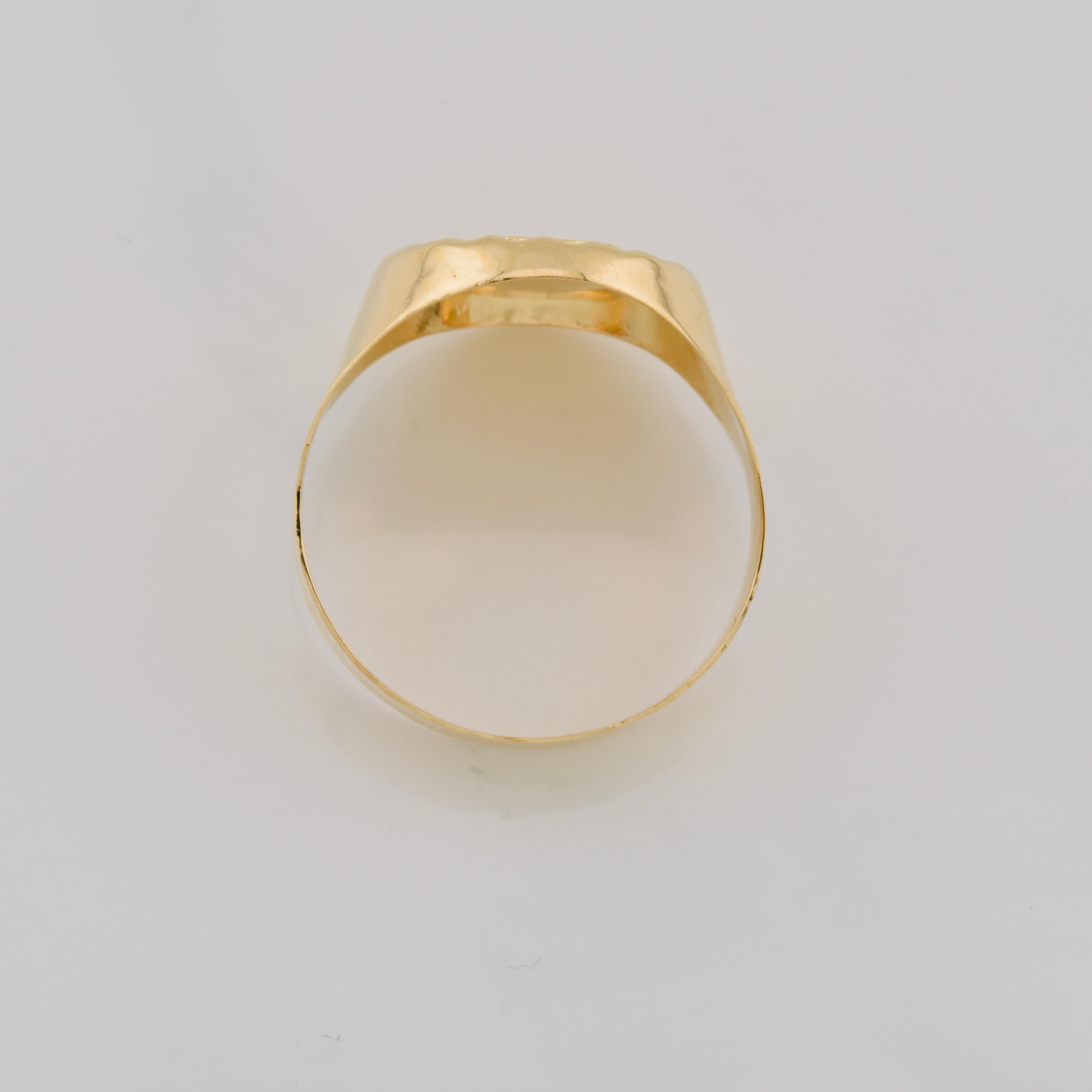 Dollar Sign Ring 3.55g / T10 Yellow Gold 18K