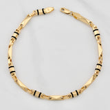 Bracelet Rustic Barrel Relief 5.05g / 8 3/4 in / 4mm Yellow Gold 18K