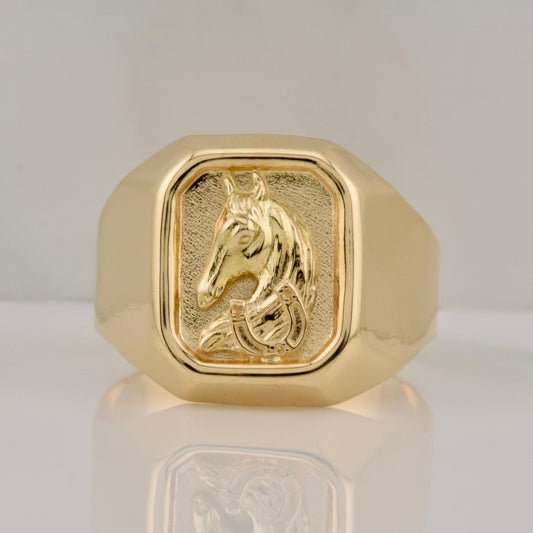 Anillo Caballo 3.7g / T9 Oro Amarillo 18K