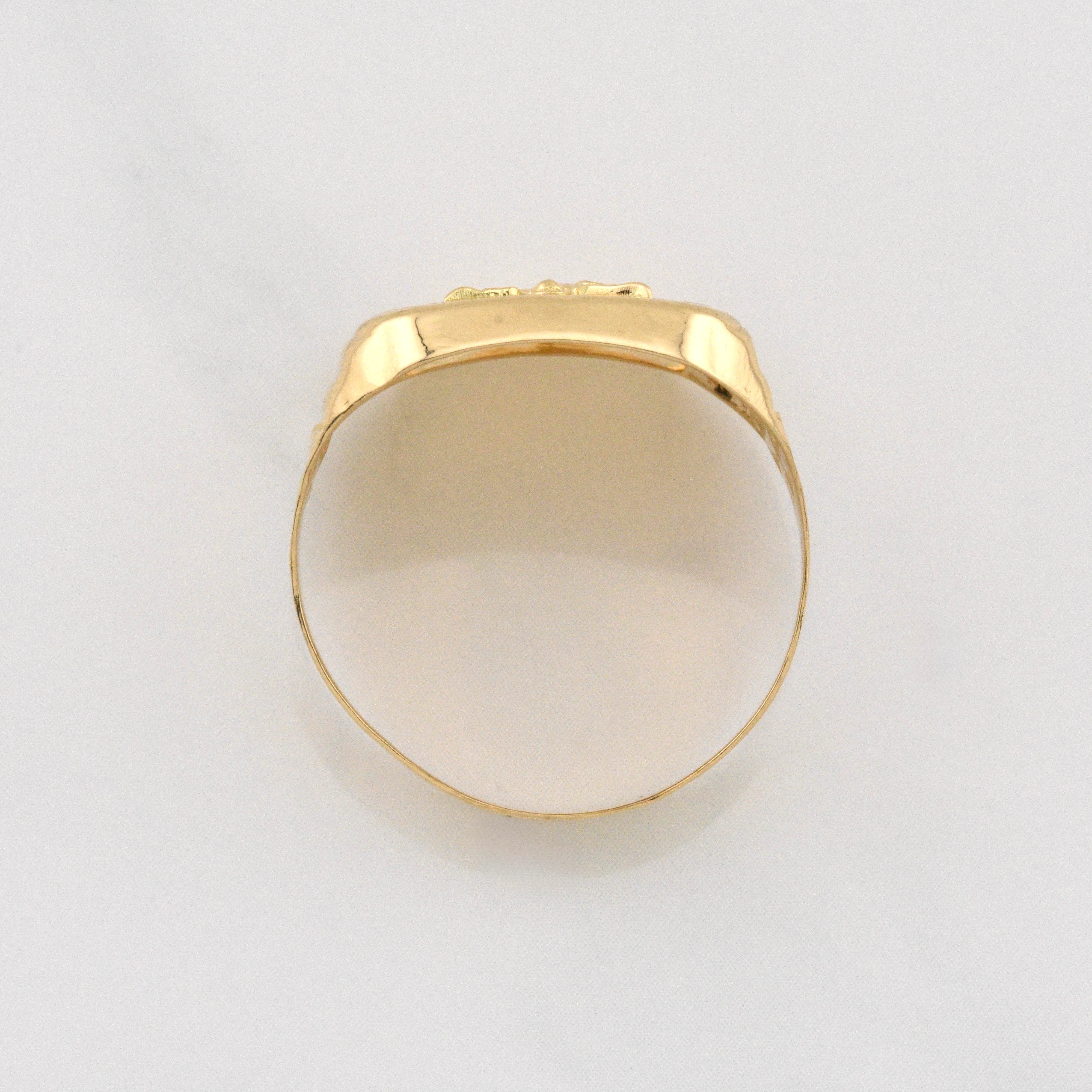 Anillo Arcangel San Miguel 3.6g / T8.75 Oro Amarillo 18K