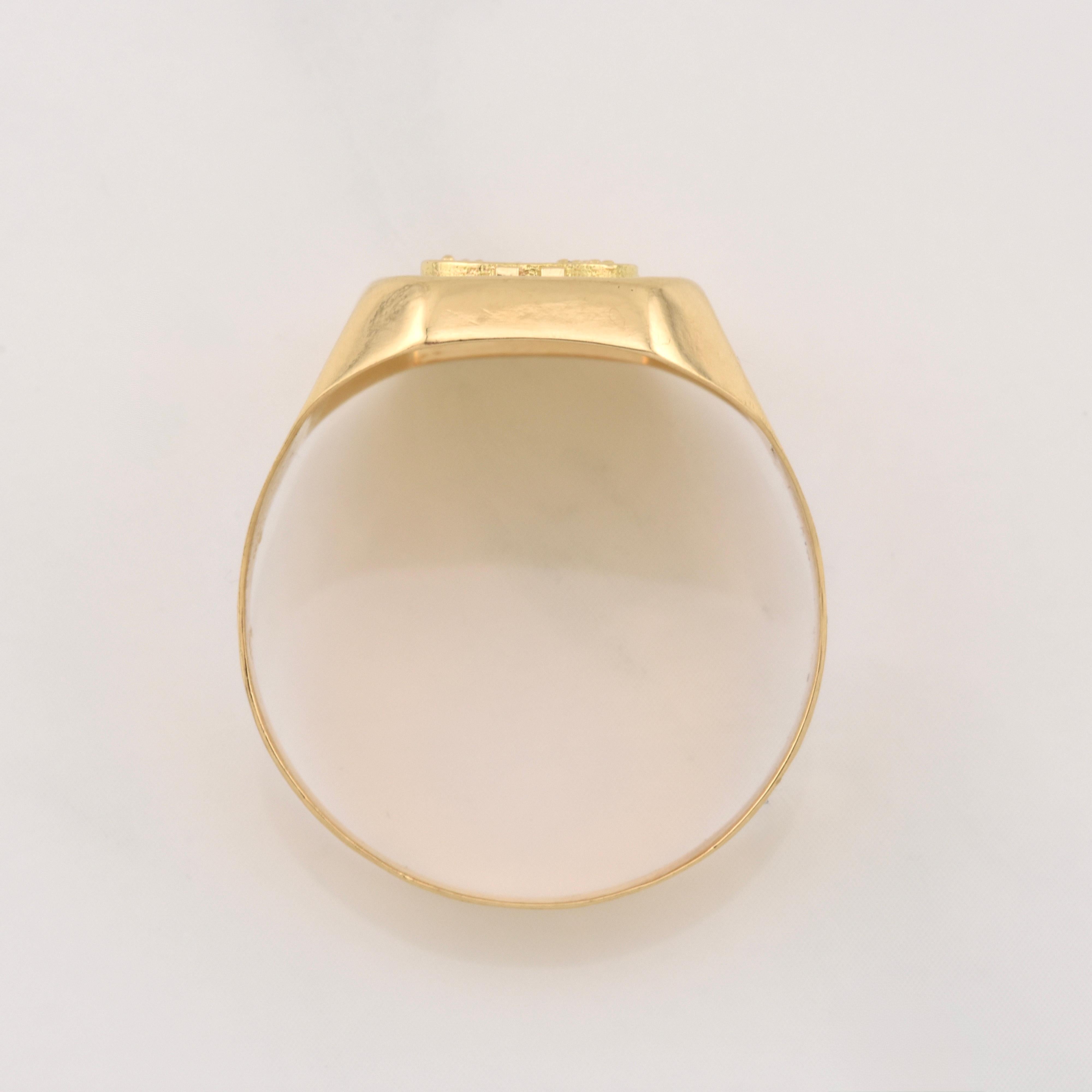 Dollar Sign Ring 3.85g / T10.25 Yellow Gold 18K
