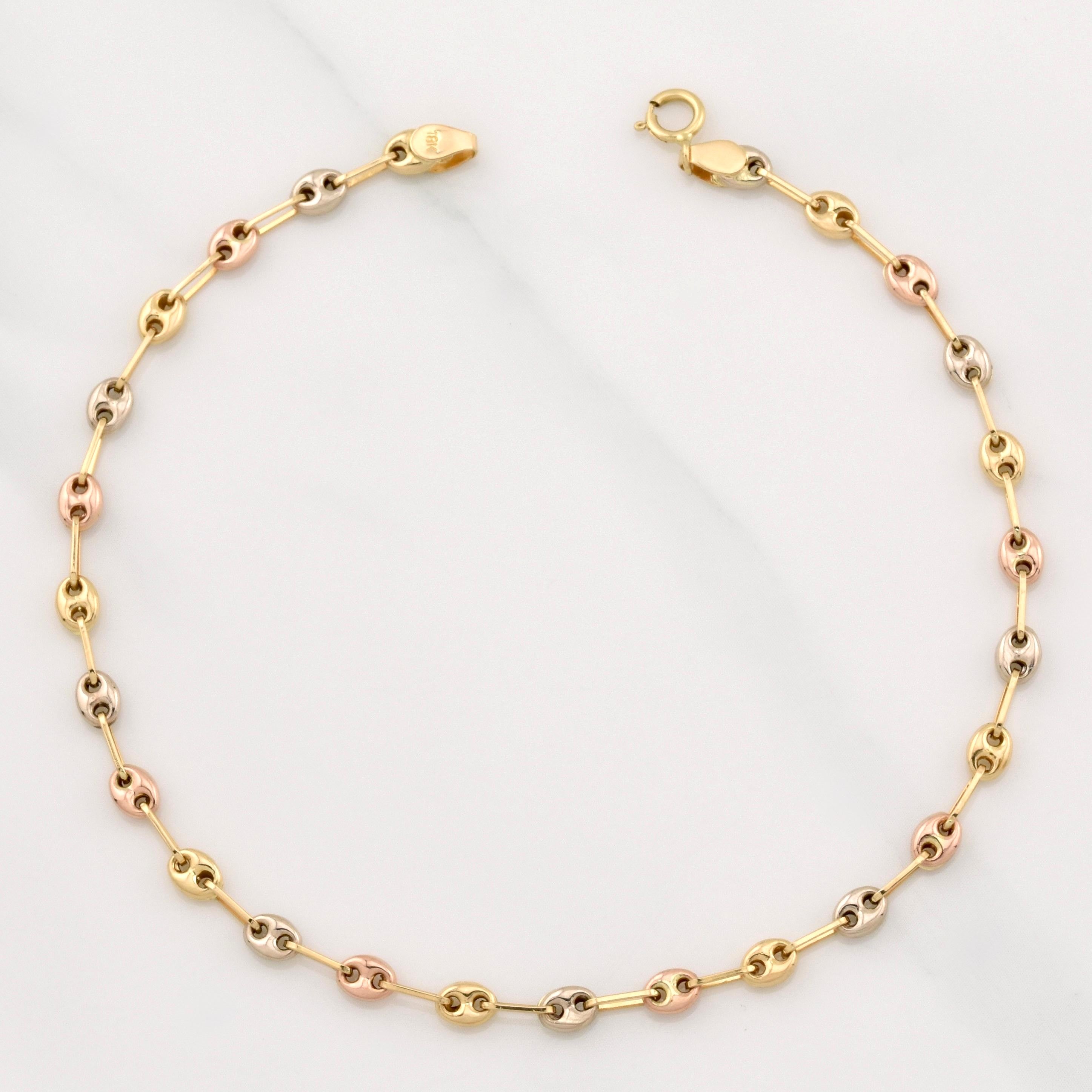Bracelet GC 2.3g / 8 1/2 in / 3.3mm Three Golds 18K