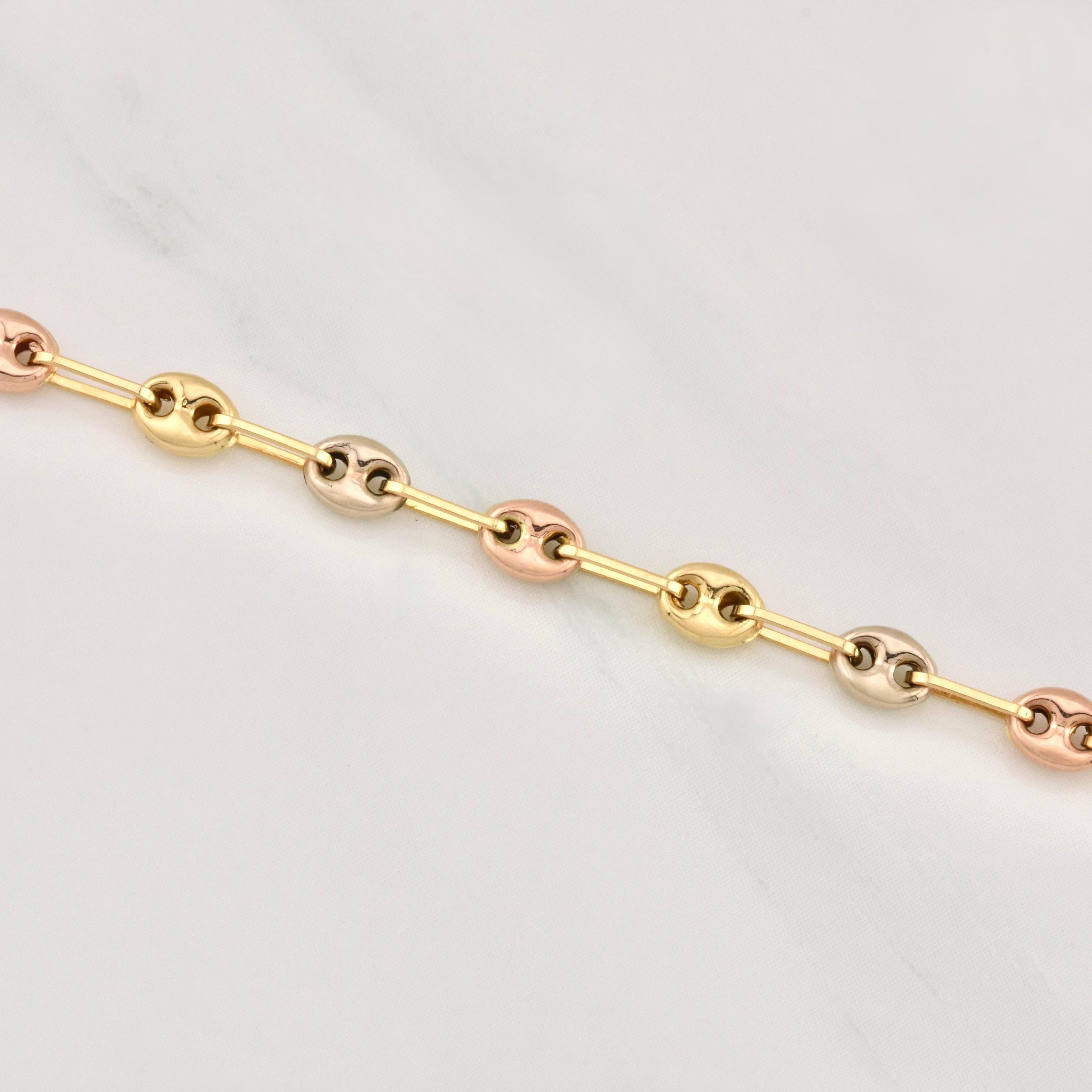 Bracelet GC 2.25g / 7 3/4 in / 3.3mm Three Golds 18K