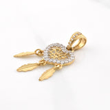 Dije Corazon Atrapa Sueños 1.65g / 1 1/4 in Oro Amarillo 18K