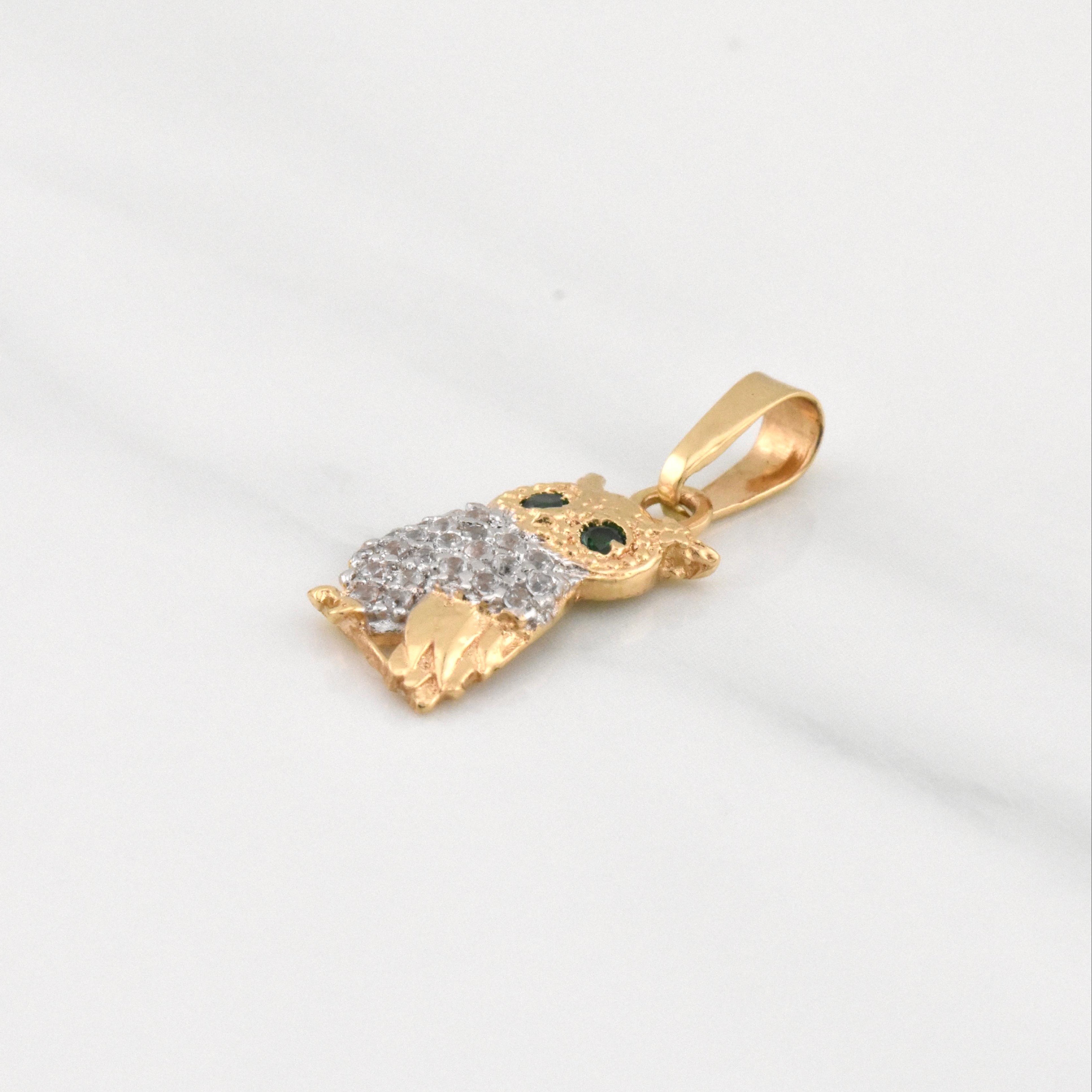 Dije Buho 1.2g / 3/4 in Oro Amarillo 18K
