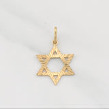 Dije Estrella de David 1.25g / 1 in Oro Amarillo 18K