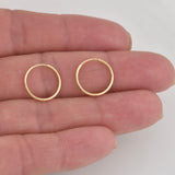Candongas Aro Liso 0.45g / 1/2 in Oro Amarillo 18K