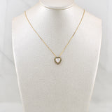 Venetian Chain Set + Heart Halo Moissanite Pendant 1 ct / 2.25g / 18 in Two Yellow Rose Gold 18K