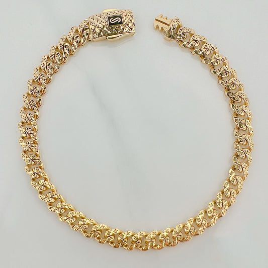 Cuban Links Bracelet Infinity 9.45gr / 8in / 18K Gold +4!