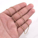 Military Chain 4.95gr / 19.7in / 1.15mm Diamond Cut 18K Gold +3 !