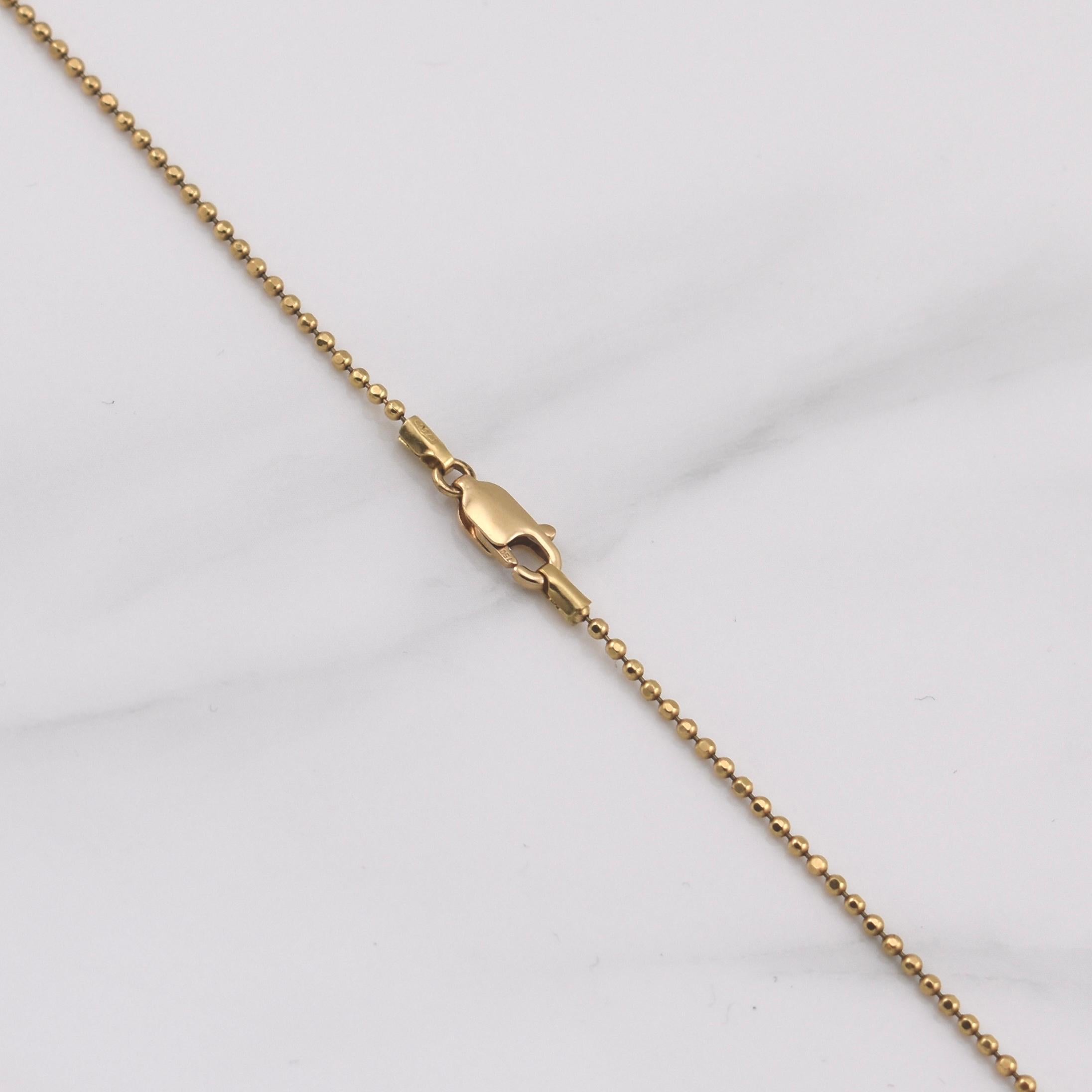 Military Chain 4.95gr / 19.7in / 1.15mm Diamond Cut 18K Gold +3 !