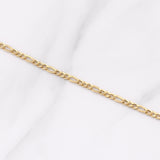 Cadena Figaro 2.9gr / 23 3/4 in / Oro Amarillo +1 18K !