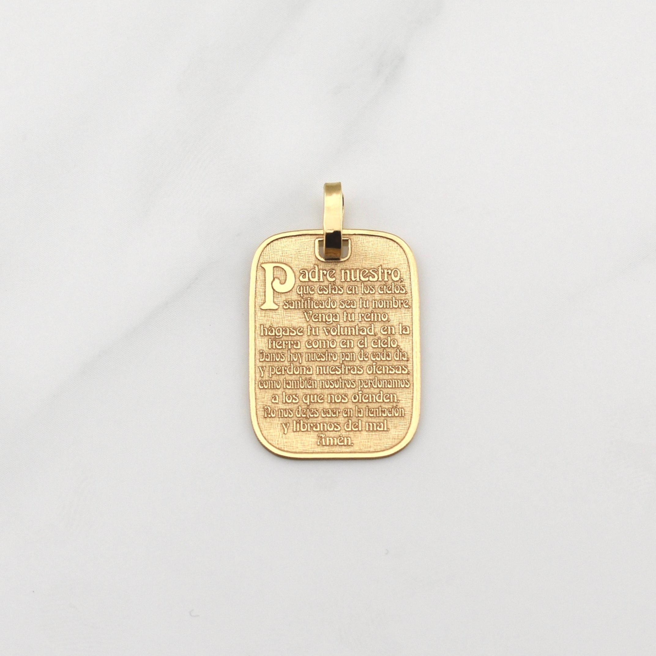 Dije Padre Nuestro 2.15gr / 1 in / Oro Amarillo +4 18K !