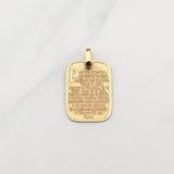 Dije Padre Nuestro 2.1gr / 1 in / Oro Amarillo +4 18K !