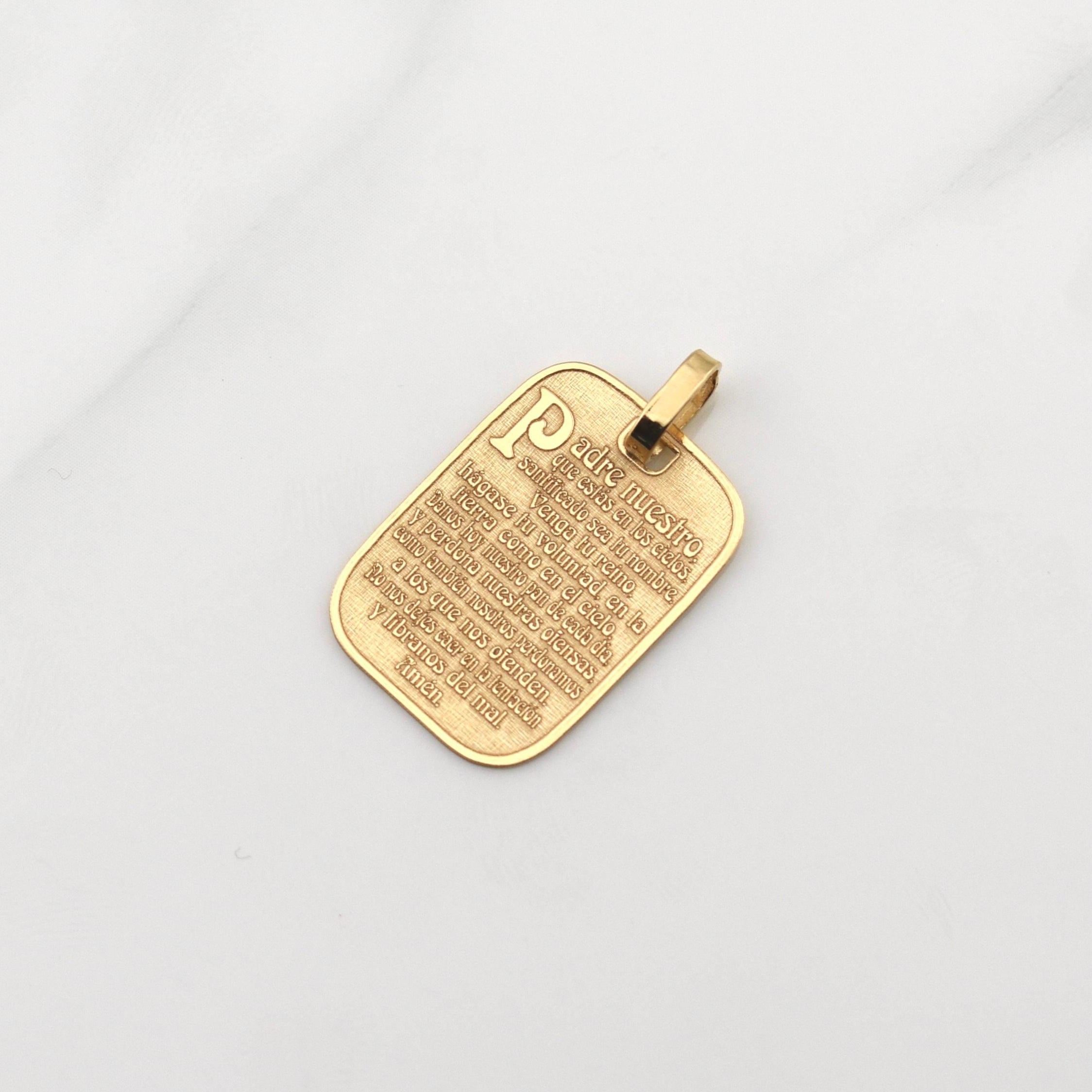 Dije Padre Nuestro 2.1gr / 1 in / Oro Amarillo +4 18K