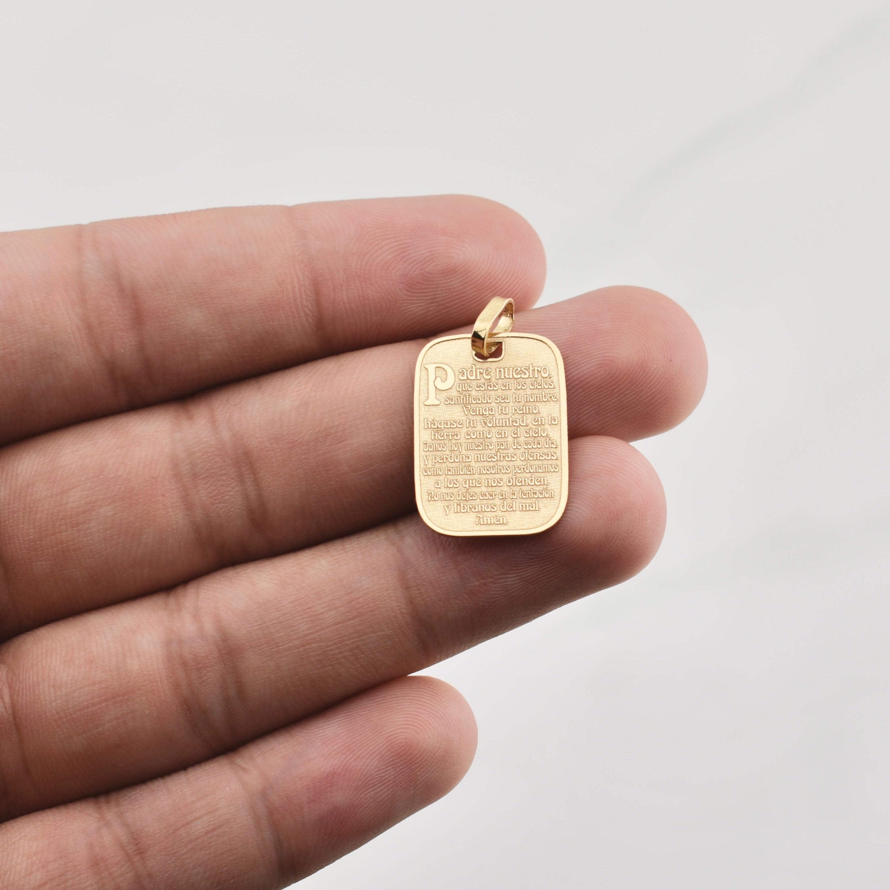 Dije Padre Nuestro 2.1gr / 1 in / Oro Amarillo +4 18K