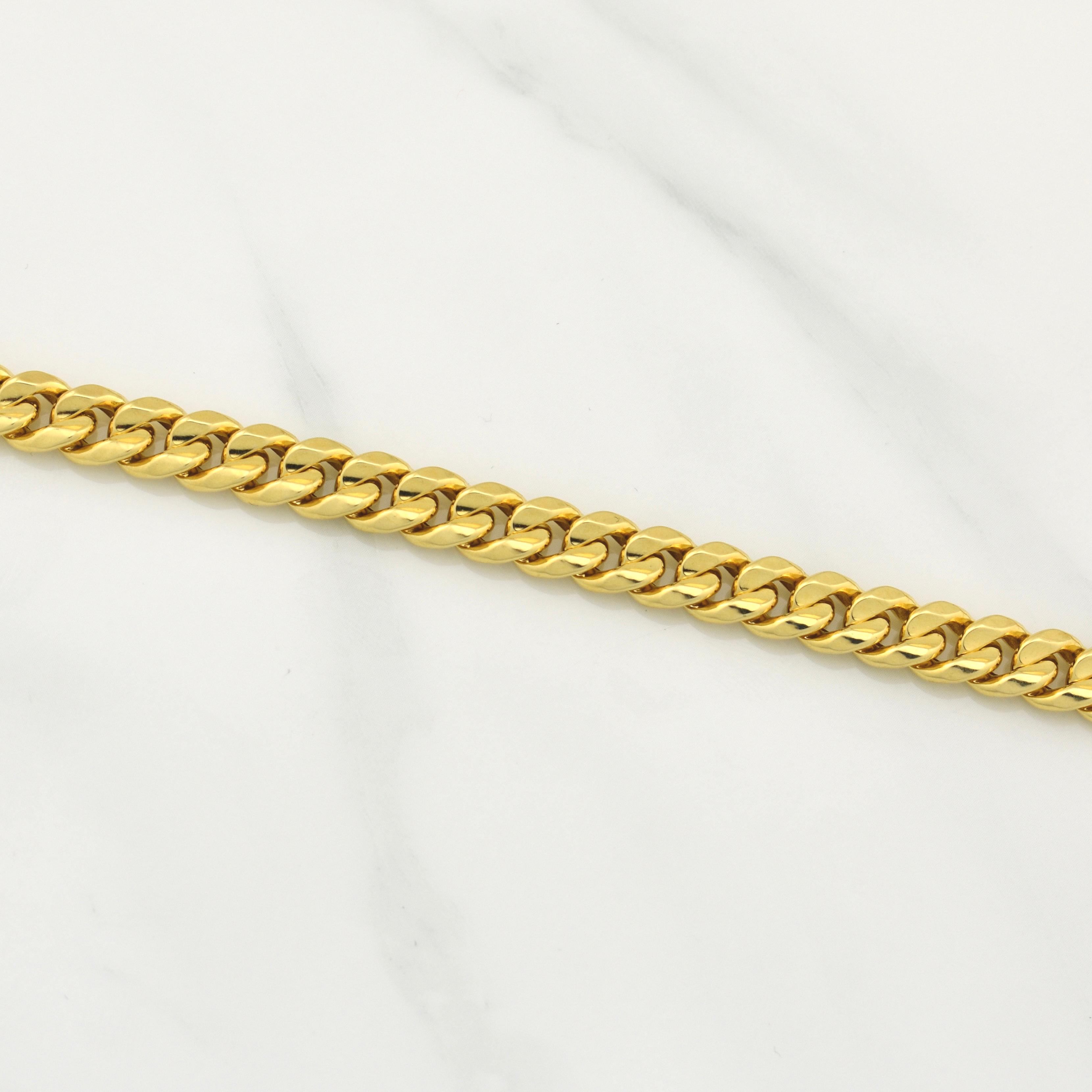 Cadena Cubana 20.4gr / 24 in / 7.45mm Oro Amarillo +0 14K Italy !