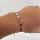 Pulso Franco Gradual 3.3gr / 9 3/4 in / 4.75mm Tres Oros +4 18K !