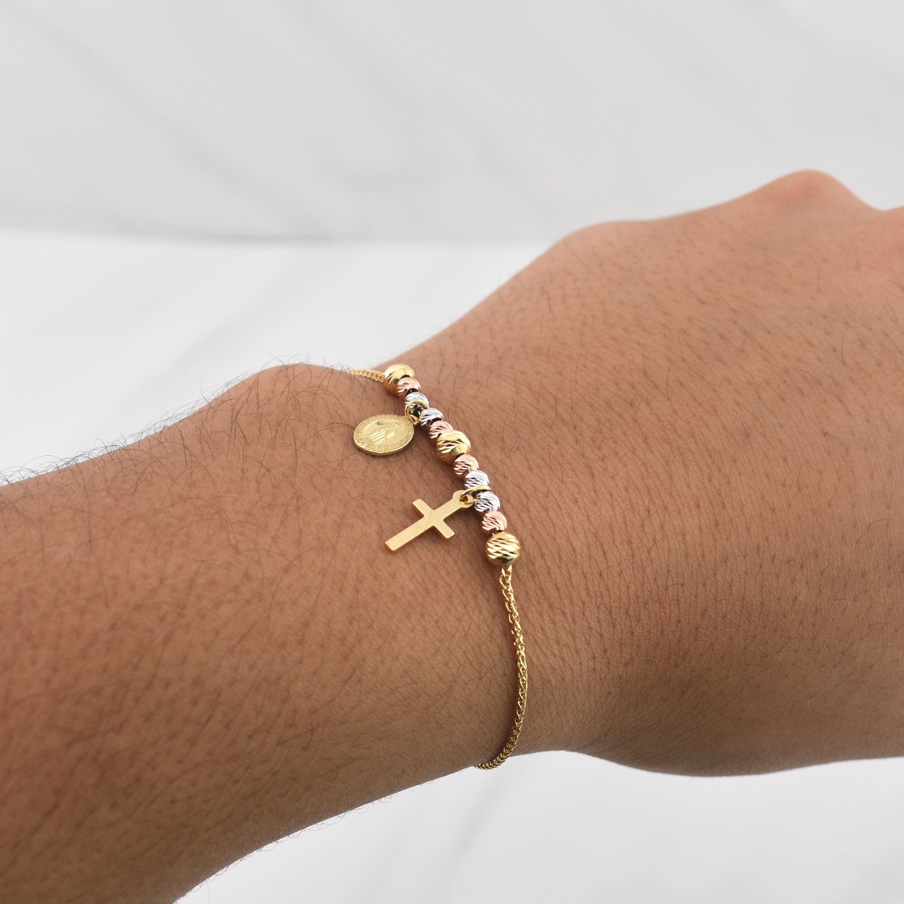 Pulso Franco Gradual 3.45gr / 9 3/4 in / 3mm-4mm Tres Oros +4 18K !