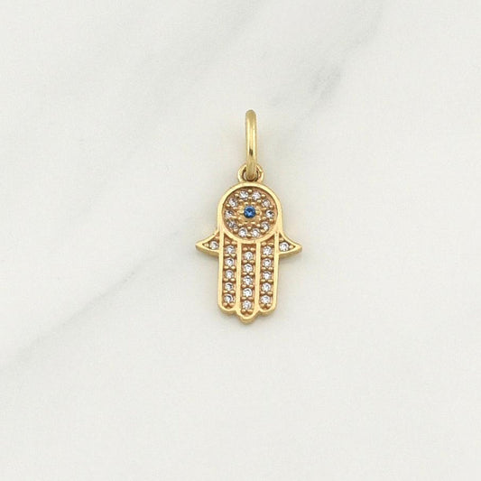 Dije Hamsa 1.5gr / 3/4 in / Oro Amarillo 18K !