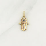 Dije Hamsa 1.5gr / 3/4 in / Oro Amarillo 18K !