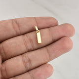 Dije Lingote 1.25gr / 3/4 in / Oro Amarillo 18K !
