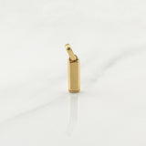 Dije Lingote 1.25gr / 3/4 in / Oro Amarillo 18K !