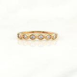 Anillo Linea De Ojos 1gr / T5 / Oro Amarillo 18K !