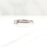 Solitaire Churumbela Ring 1.5gr / T7 1/4 / White Gold 18K !
