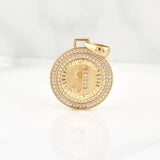 Dije Medalla Letra J 4.3gr / 1 1/4 in / Oro Amarillo 18K !