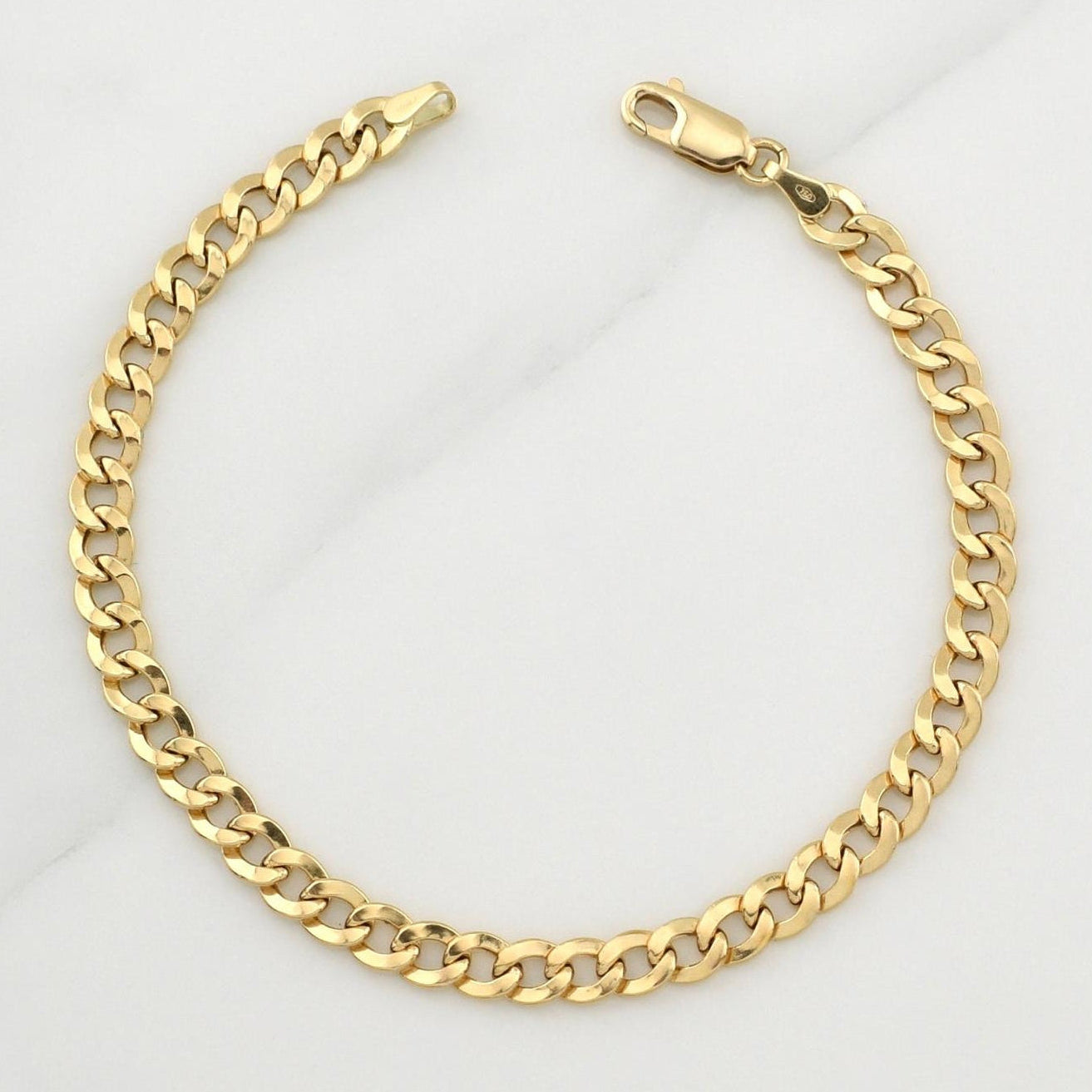 Cuban Links Bracelet 4.25gr / 8 in / 5.2mm Yellow Gold +1 18K !