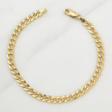 Cuban Links Bracelet 4.25gr / 8 in / 5.2mm Yellow Gold +1 18K !