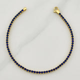 Pulso Tennis Doble Faz 7.1gr / 7 in / 2.15mm Oro Amarillo +4 18K !