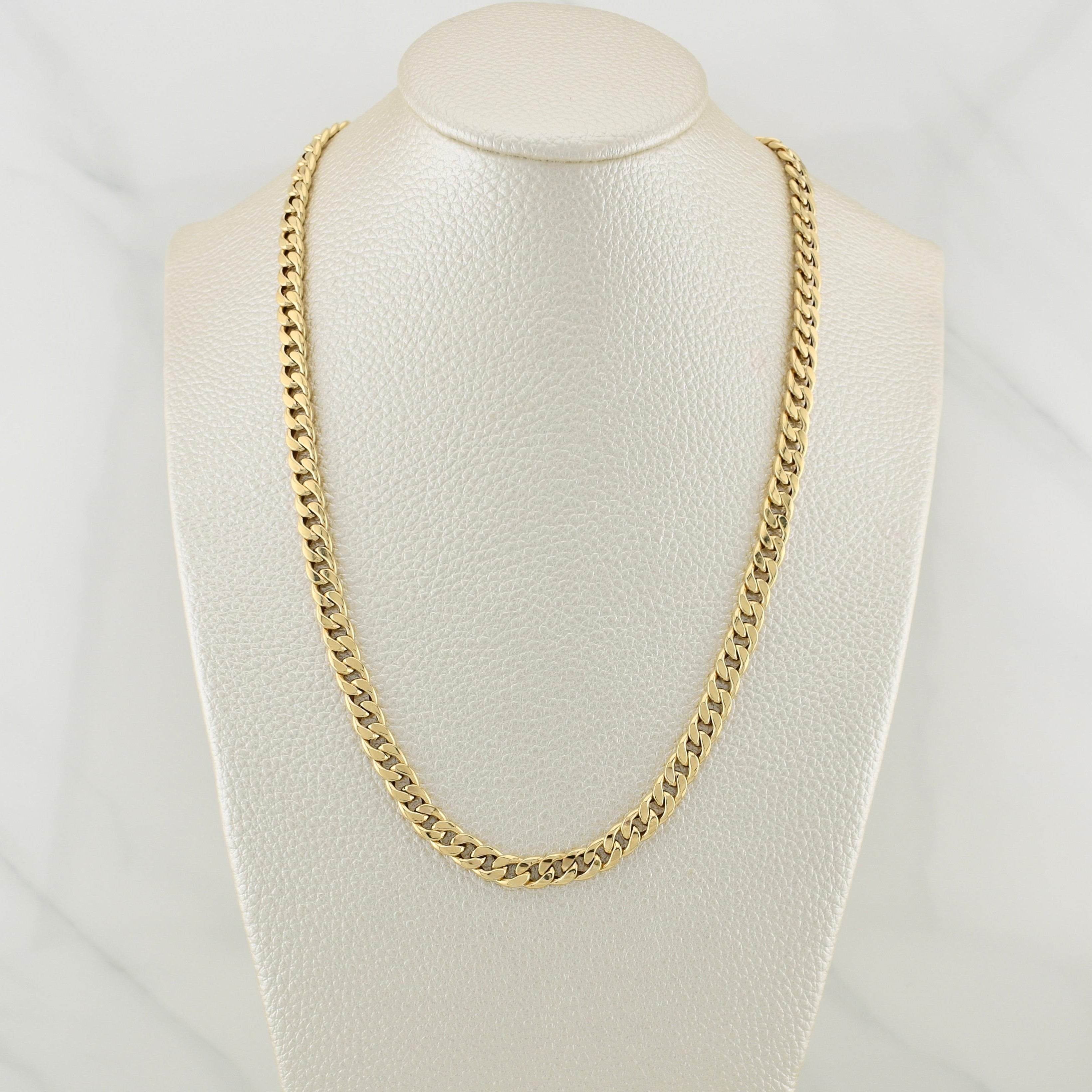 Cuban Links 6.95gr / 23 1/2 in / 5.25mm Yellow Gold +1 18K !