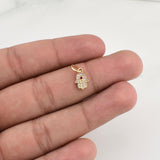 Dije Hamsa 0.7gr / 3/4 in / Oro Amarillo 18K !