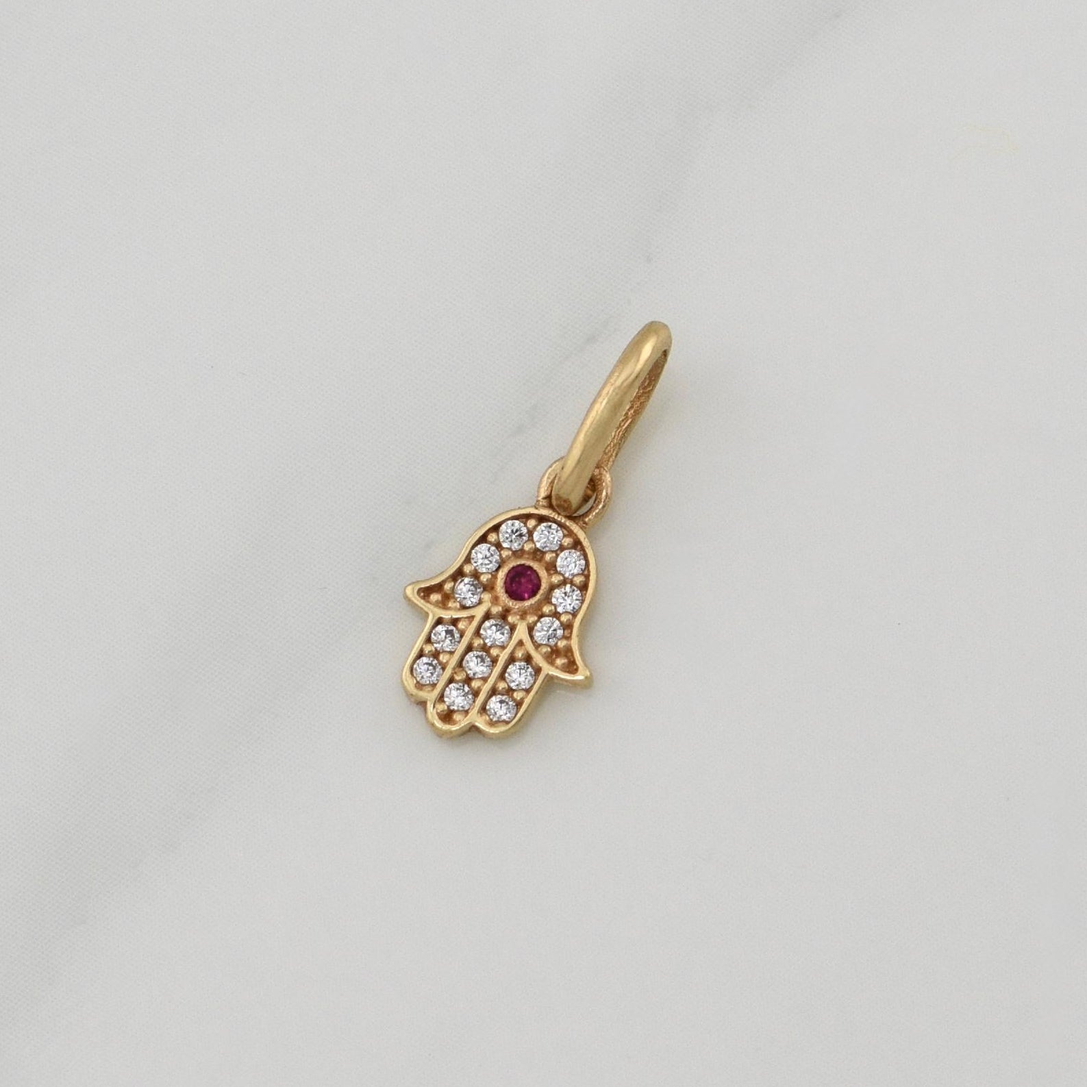 Dije Hamsa 0.7gr / 3/4 in / Oro Amarillo 18K !